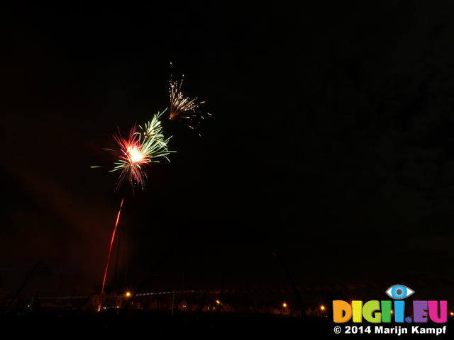 FZ009395 Fireworks at Llantwit Major rugby club
